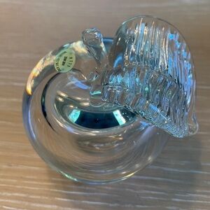 Beautiful glass Apple Over 24% Lead Crystal, from USSR no scratches or chips